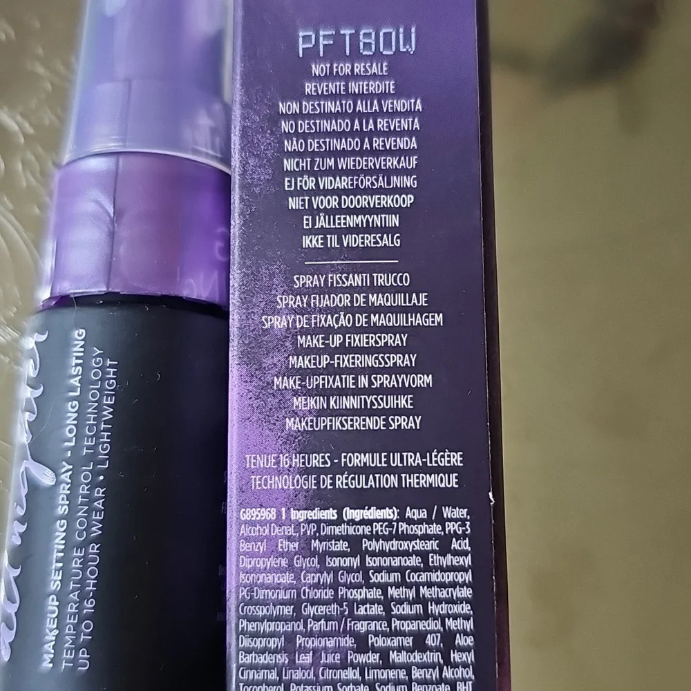 NIB Urban Decay All Nighter Makeup Setting Spray Deluxe Travel Purse Size